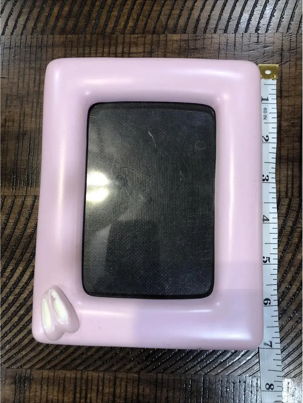 Vtg Pink ceramic‎ Photo frame with pink shoes 4